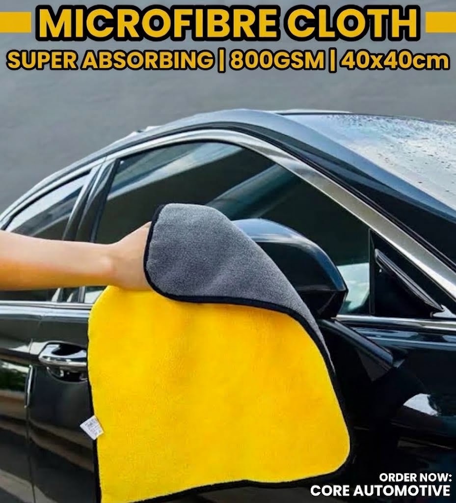 Microfiber Towel 40×40 cm | 800 GSM Double-Sided Car Cleaning & Detailing Cloth