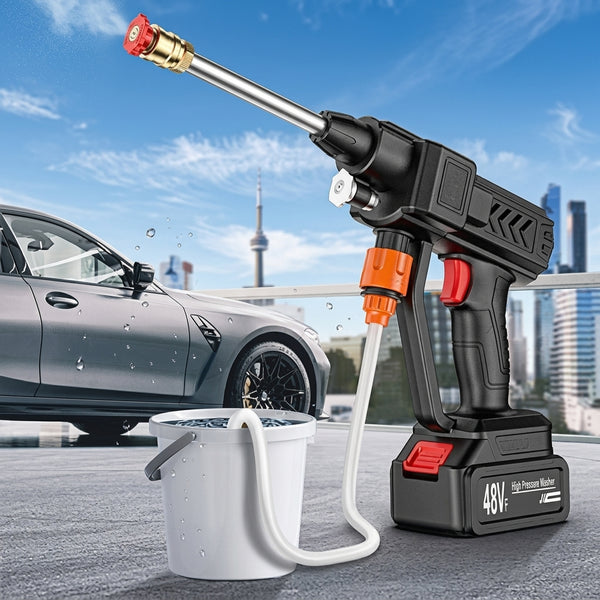 Automatic Cordless High-Pressure Cleaning Car Wash Spray Gun Anytime, Anywhere
